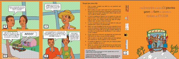 Comic strip used by the SASA! team to spark conversations about power in their communities.